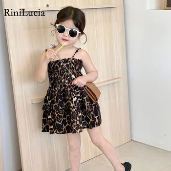 RiniLucia אופנה ילדים בנות שמלות 2023 קיץ חדשה Suspender להדפיס שמלות בגדי ילדים בייבי Vestidos בגדי בנות